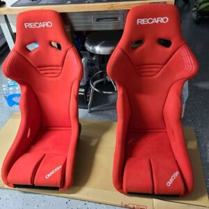 Recaro Rs-G RS-GS Red Kamui Bucket Seats.