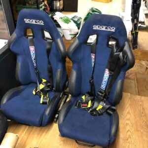 2 Blue SPARCO Racing SEATS and Seat Belts.