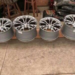 Stock wheels 19x10 Front and 20x12 Rear.