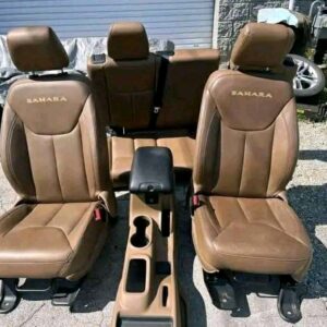 2011-2017 JEEP WRANGLER JK SAHARA 4 DOOR LEATHER SEAT SET W/ CONSOLE.