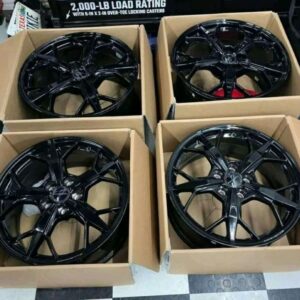 2022 C8 Corvette OEM black Trident Wheels For Sale.