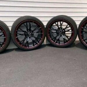 Corvette ZO6 C7 OEM Black wheels and Pirelli winter tires.
