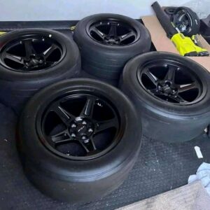 Oem dodge demon wheels and new tires.