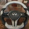 Brand new silver carbon fiber Q50 Steering wheel with airbag cover for 2018+
