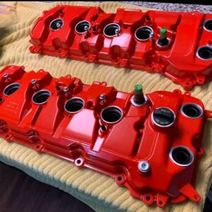 GT500 Valve Covers Powder Coated Comp Orange.