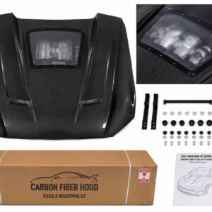 2021 mustang gt full carbon fiber hood  with transparent window